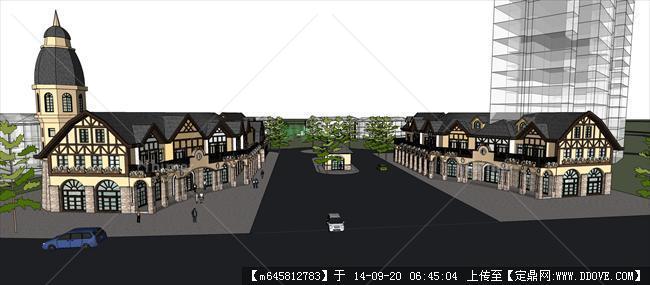Sketch Up 精品模型----英式小镇会所建筑规划设