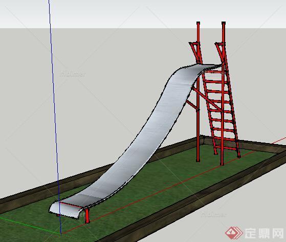 园林景观滑梯设计SU模型