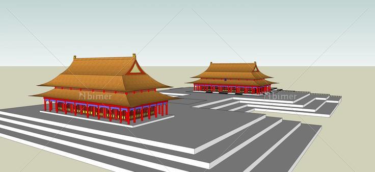 中式太和殿(58784)su模型下载