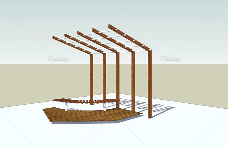 景观--廊架(44786)su模型下载