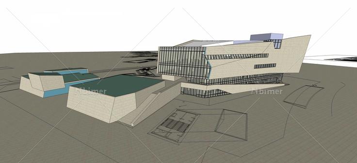 现代风格科技馆(47220)su模型下载