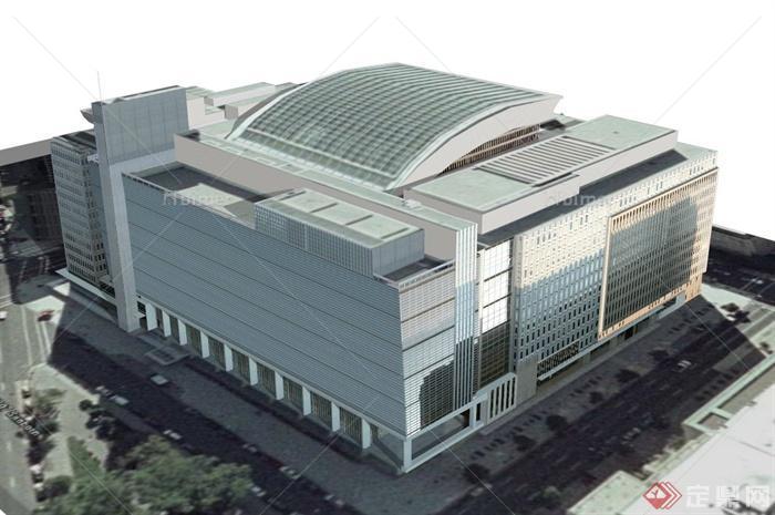 世界银行总部大厦建筑设计SU模型