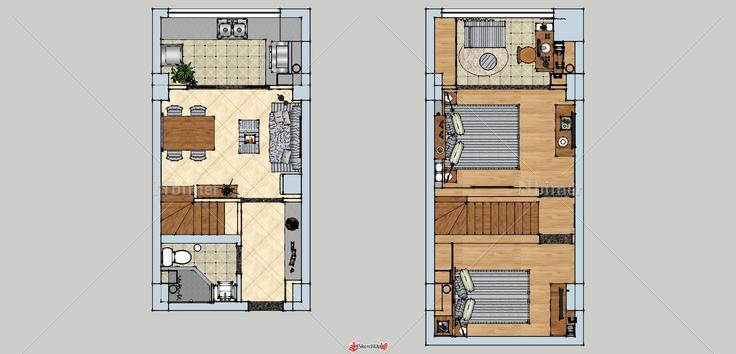 简约风格的两层LOFT室内设计