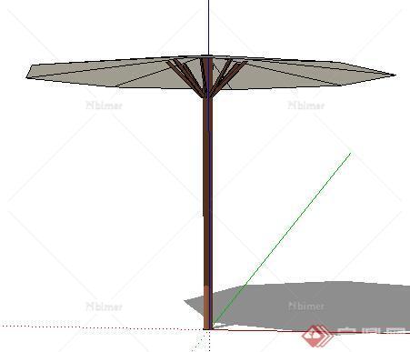 园林景观之现代室外遮阳伞设计su模型2