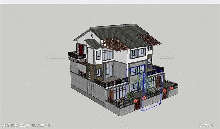 新农村住房建筑SU模型