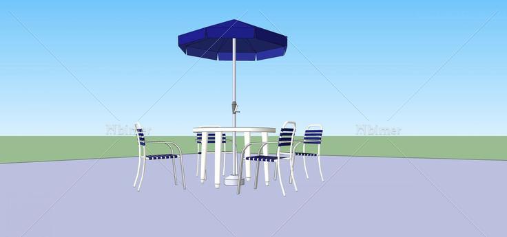 露天桌椅(70644)su模型下载