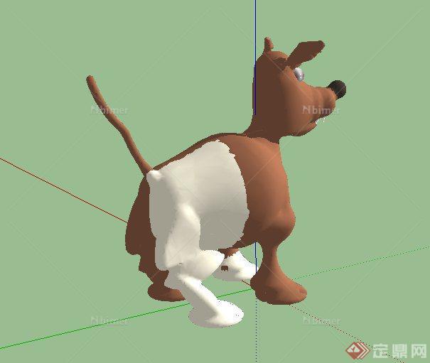 3D动漫狗素材设计SU模型