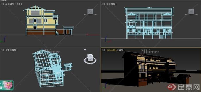 中式风格布依族住宅建筑设计3dmax模型[原创]