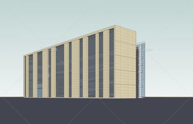 现代多层办公楼(44464)su模型下载