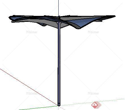 园林景观之现代室外遮阳伞设计su模型4