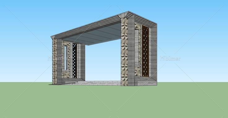 建筑构件-大门(75849)su模型下载