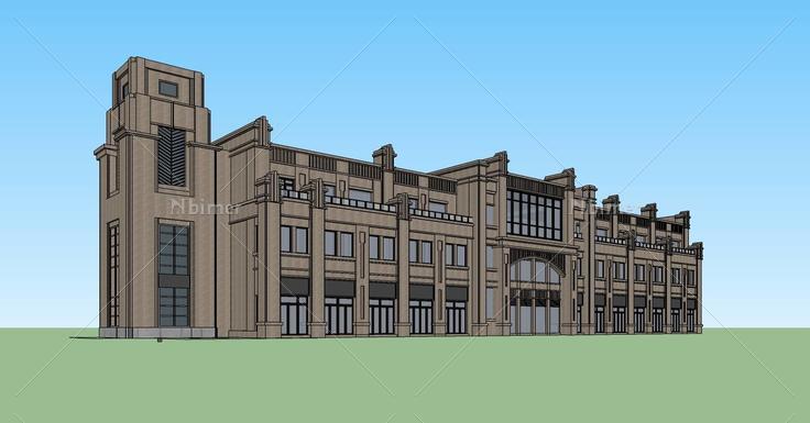 古典风格商业楼(79611)su模型下载