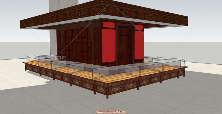 一个藏式珠宝店柜台模型