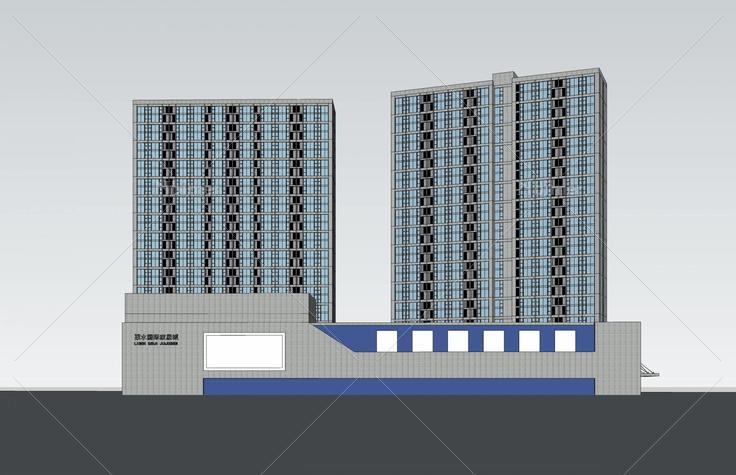 现代高层商业办公楼(43359)su模型下载