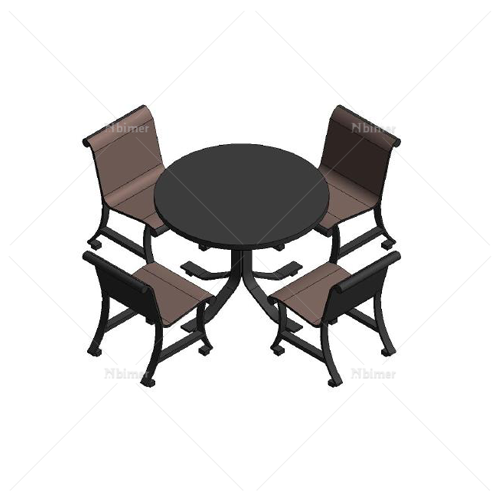 钢制桌椅组合