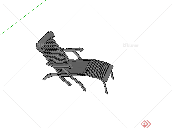 某园林景观坐凳设计SU模型素材2