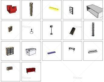 几百个SU 常用室内模型+ 部分宜家模型