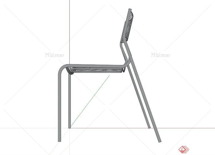 现代单人铁椅子SU模型[原创]