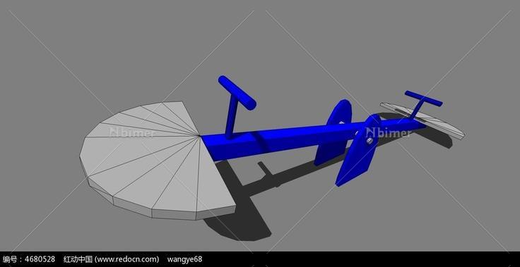 游乐设施跷跷板SU模型