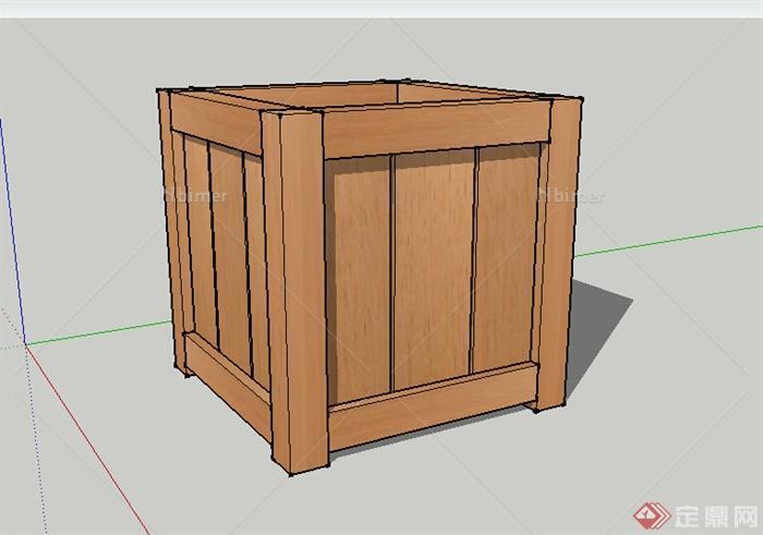 某室外花池花箱设计SU模型