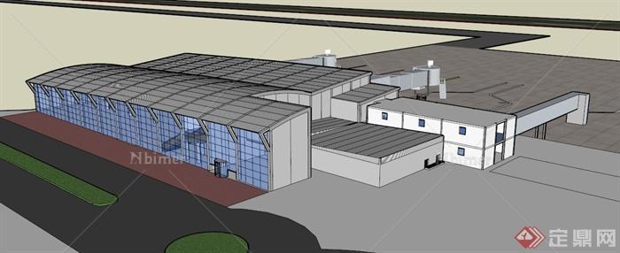 机场航站楼建筑设计SU模型