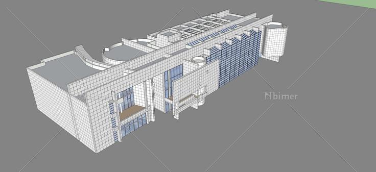 现代风格艺术展览中心(47725)su模型下载