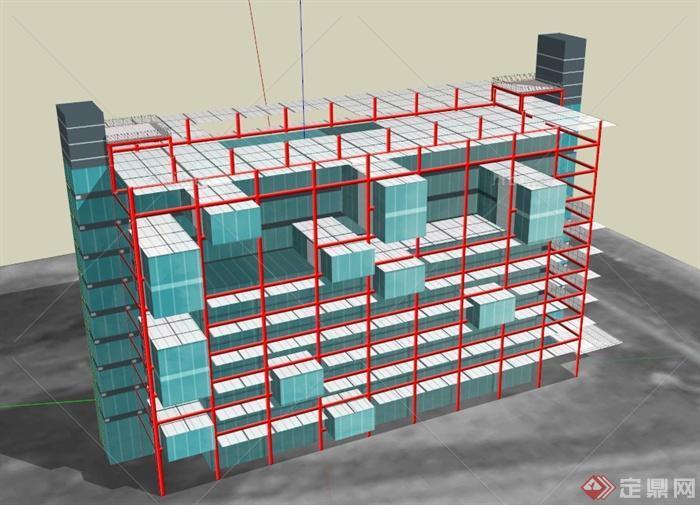 某建筑钢架设计SU模型