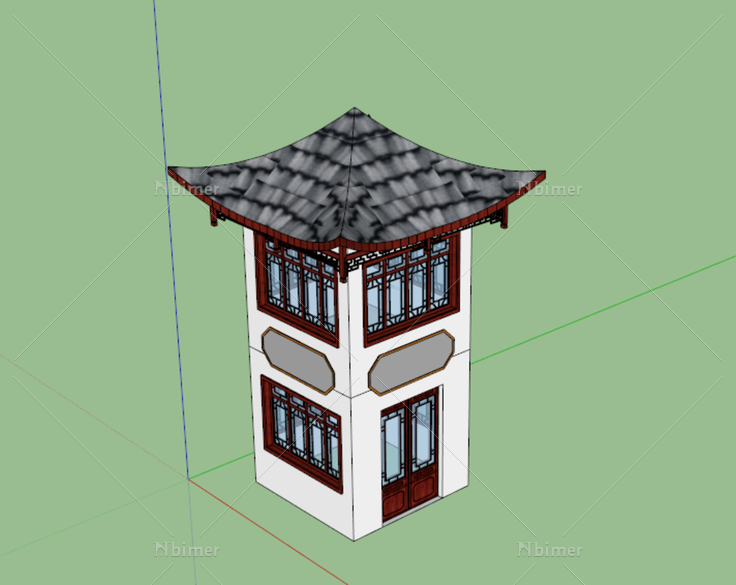 塔楼图片建筑免费下载_格式:skp_大小:1024X814像