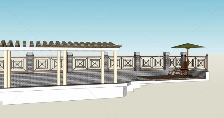 中式庭院--景观(34585)su模型下载