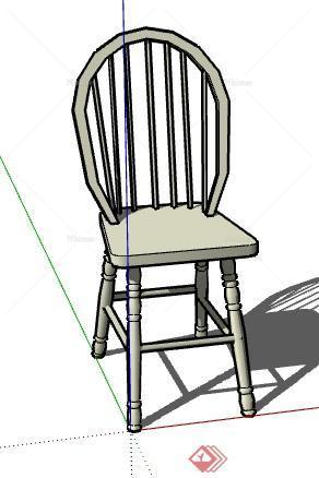 一个凳子设计的SU模型4