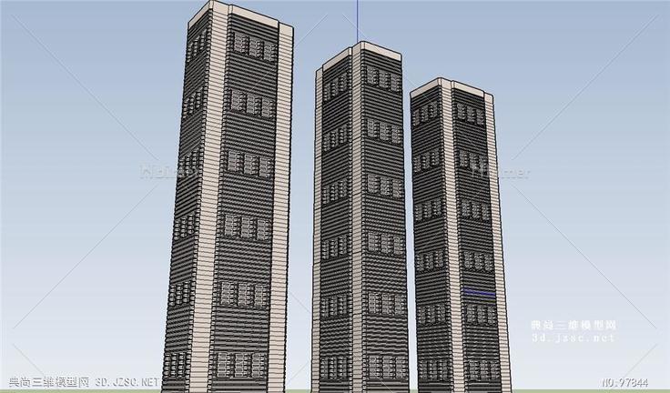 现代高层建筑公寓SU模型