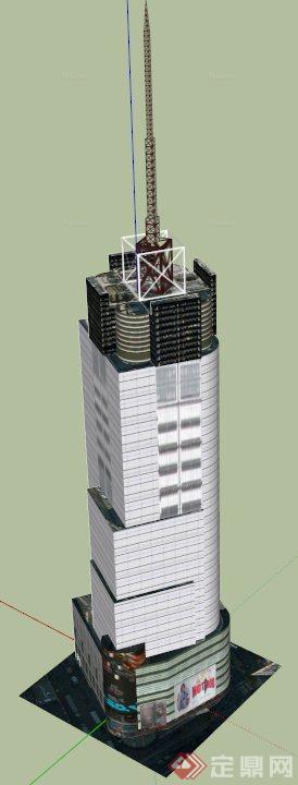 商业办公综合大厦建筑设计SU模型