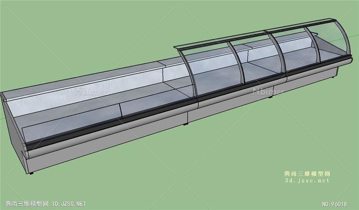 超市鲜肉类展示柜台SU模型