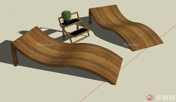 设计素材之躺椅设计素材su模型