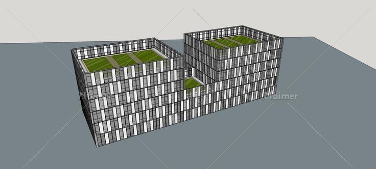 现代多层办公楼(82344)su模型下载