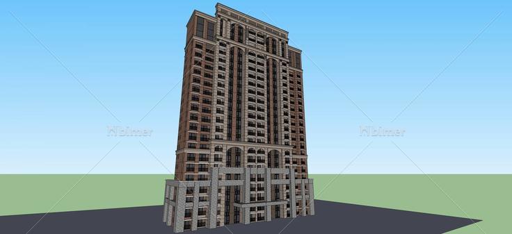 法式高层住宅(47848)su模型下载