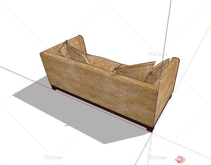 现代风格室内空间详细沙发设计SU模型[原创]