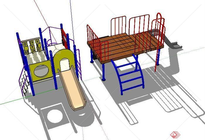 2个儿童游乐设施SketchUp(SU)3D模型