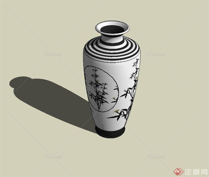 中国古典中式装饰花瓶设计su模型[原创]