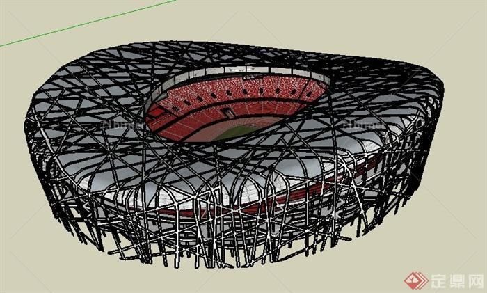 鸟巢建筑结构分析图片