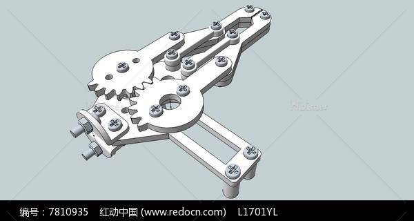 sketchup机械模型夹持器