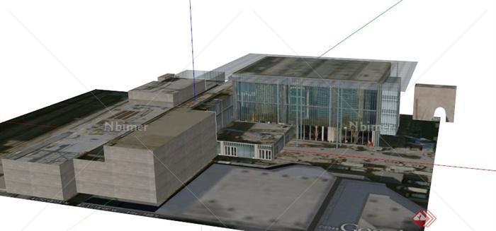 某欧式多层办公楼建筑SU模型