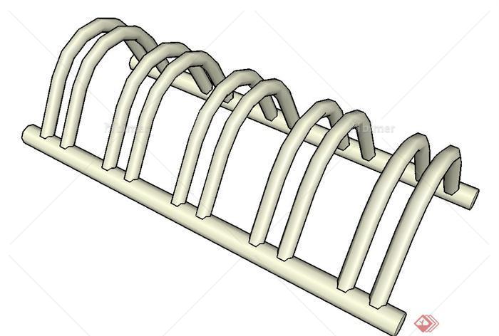 园林景观节点自行车架设计SU模型