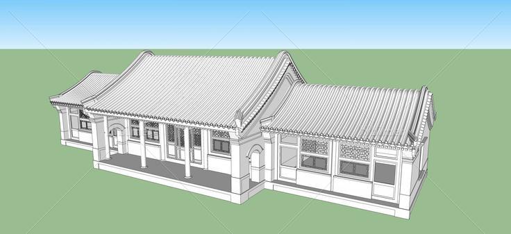 四合院正房(43316)su模型下载
