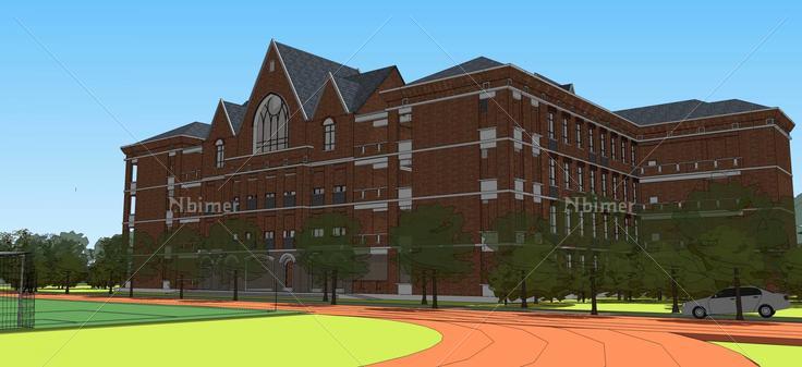 欧式风格学校(54884)su模型下载