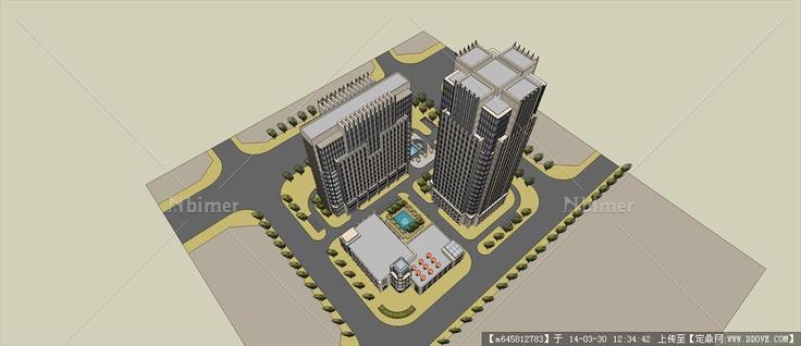 Sketch Up 精品模型---新古典风格办公楼模型