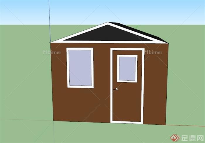 某单层工具房建筑设计SU模型