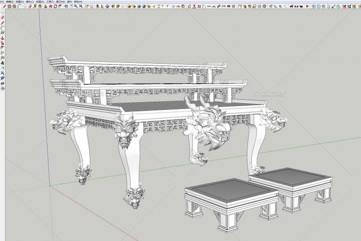 NEW!-分享精致室内贡品桌SketchUp模型下载分享带