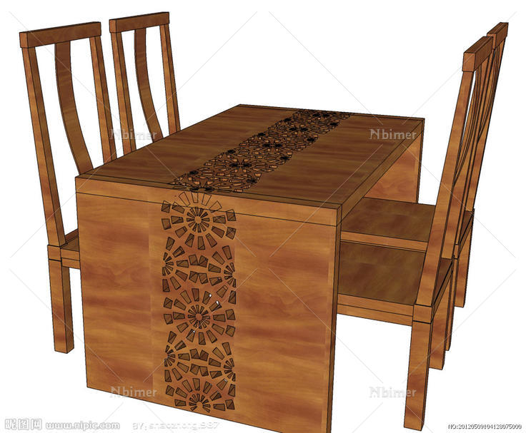 中式餐桌椅图片