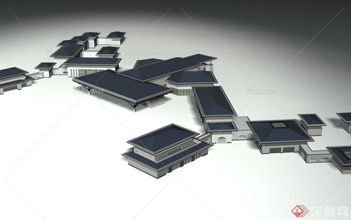 某古中式会所建筑设计3DMAX模型